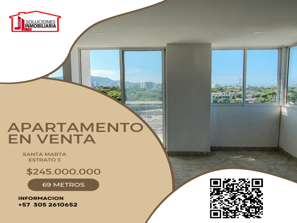 Venta Apartamento con un excelente vista santa marta