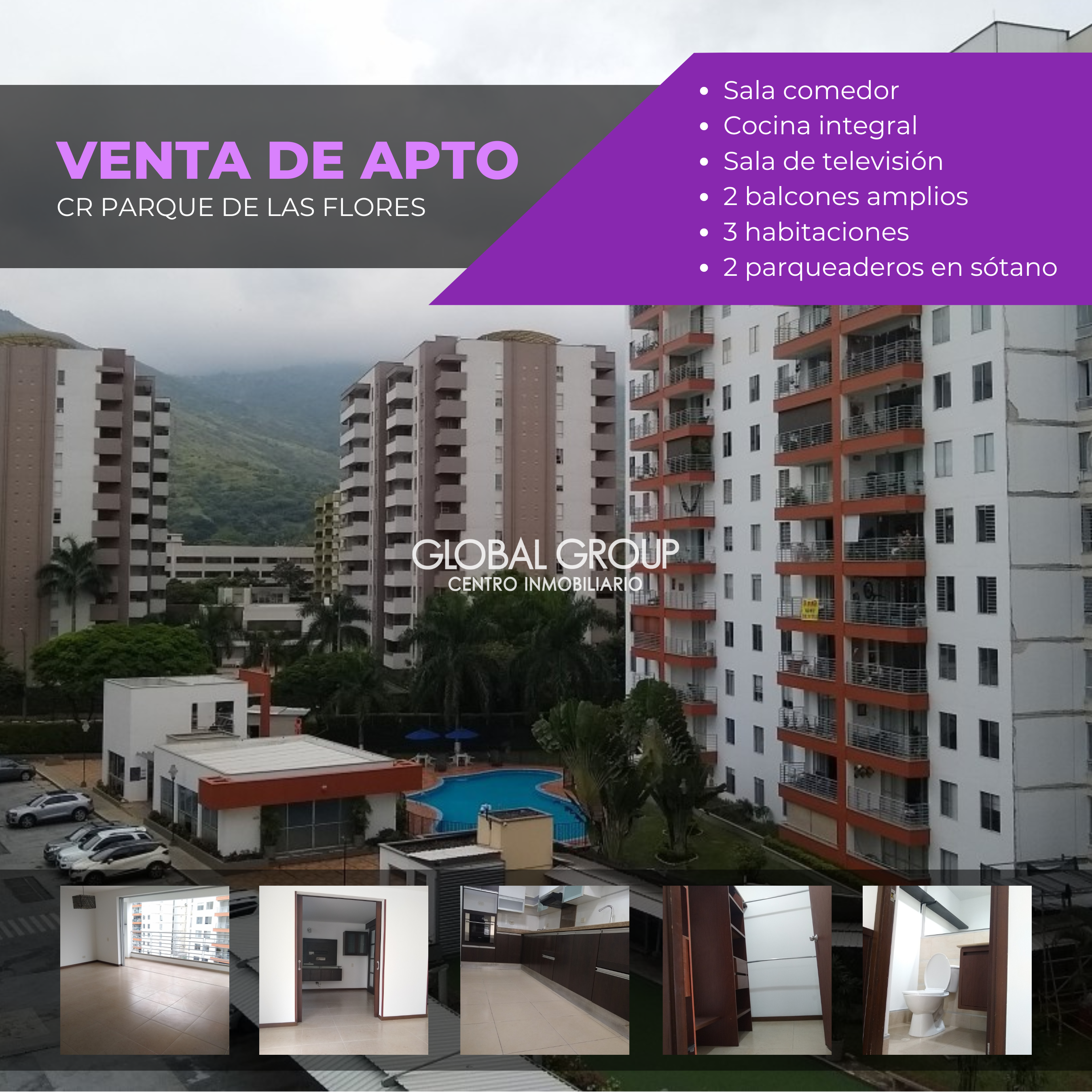 VENTA APTO PARQUE DE LAS FLORES