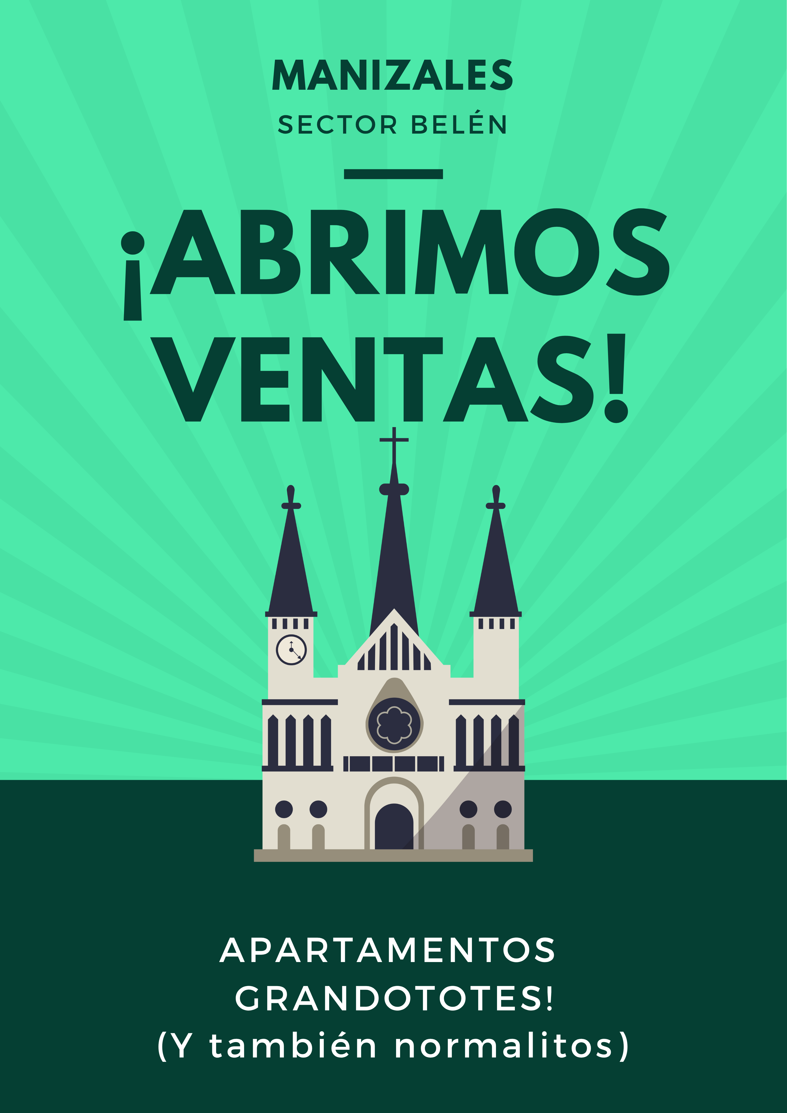 NUEVOS APARTAMENTOS GRANDES SECTOR EL CABLE/ESTADIO MANIZALES EN VENTA