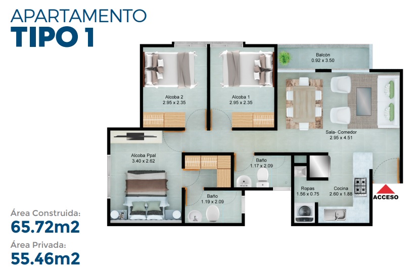 APARTAMENTO EN VENTA EN BARCELO BARRIO BUENOS AIRES CALI