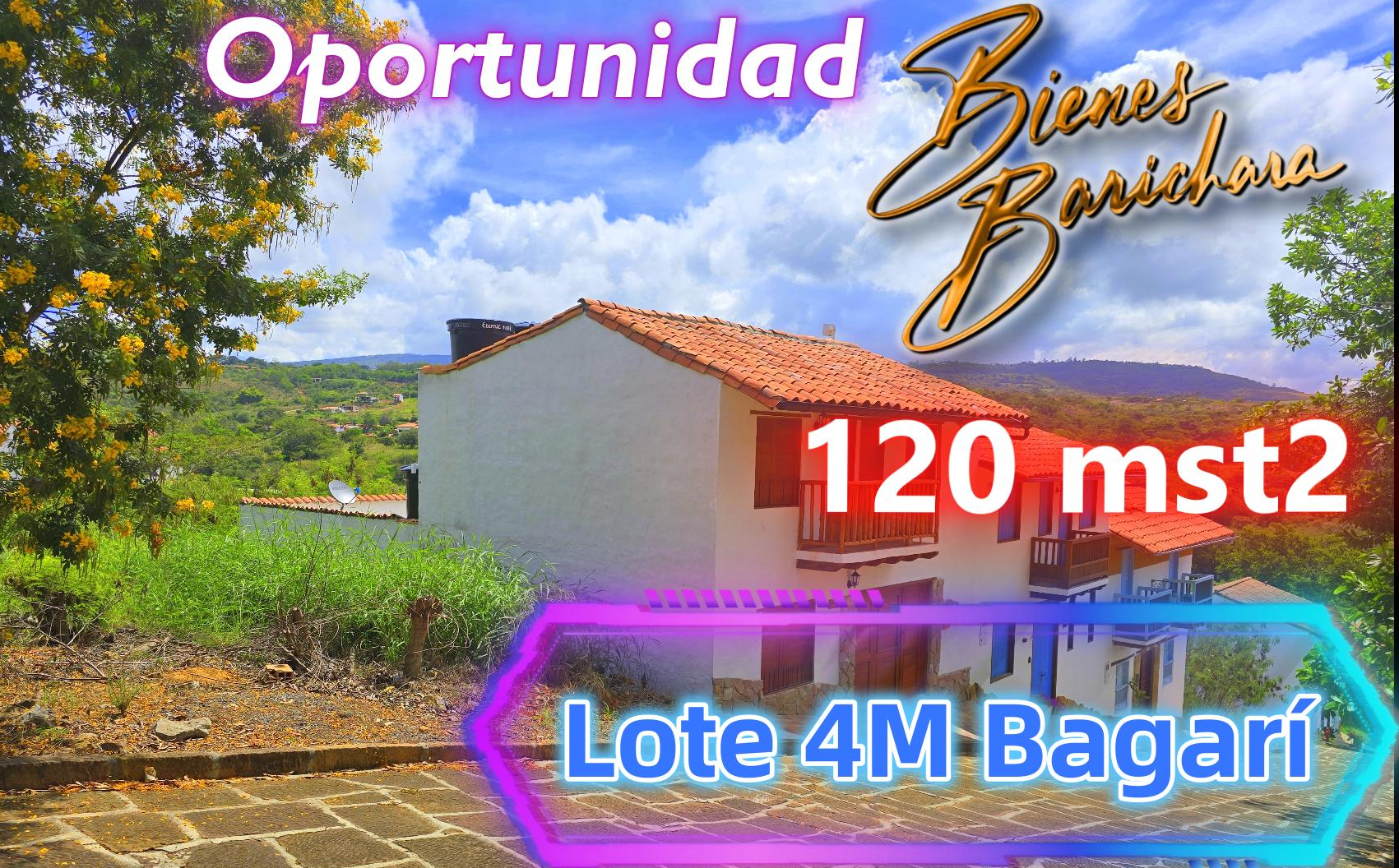 Vendo Lote 4M Bagari Exterior Barichara