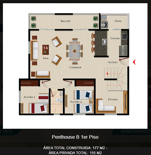 Turbaco Venta de Penthouse Plan Parejo