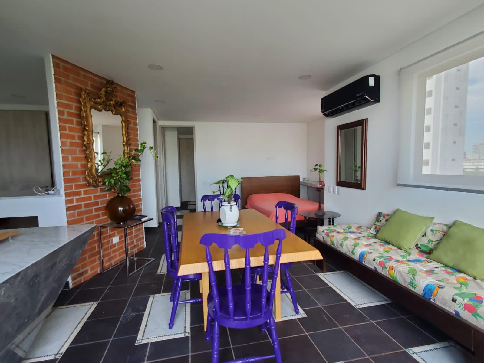 APARTAMENTO AMOBLADO EN ARRIENDO PIE DE LA POPA - CARTAGENA