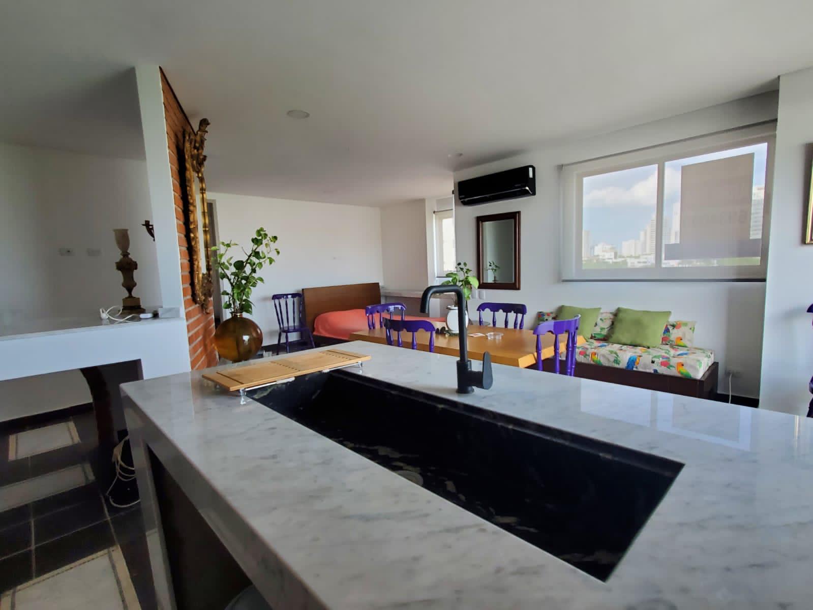 APARTAMENTO AMOBLADO EN ARRIENDO PIE DE LA POPA - CARTAGENA