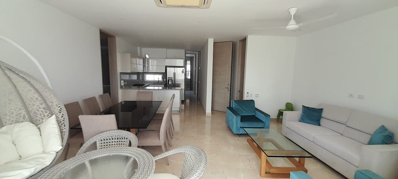 APARTAMENTO AMOBLADO EN VENTA, BOCAGRANDE - CARTAGENA
