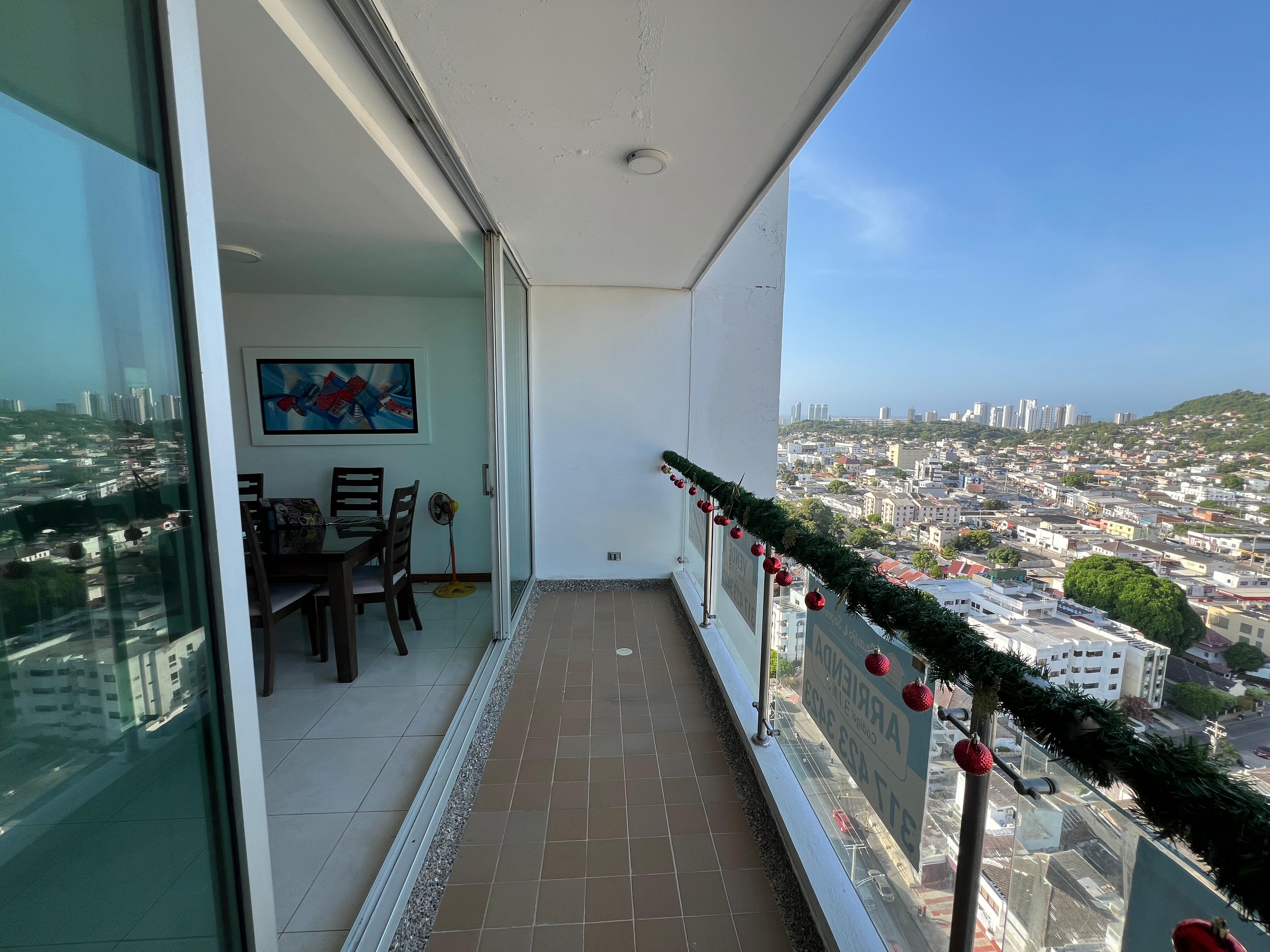 APARTAMENTO AMOBLADO EN ARRIENDO PIE DE LA POPA - CARTAGENA