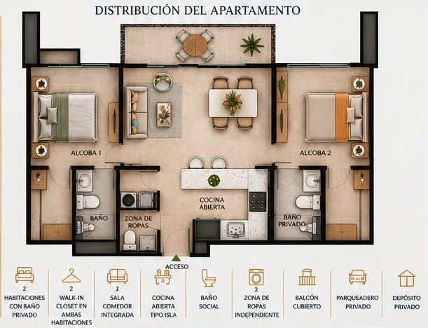 APARTAMENTO EN VENTA EN SERENA DEL MAR-CARTAGENA