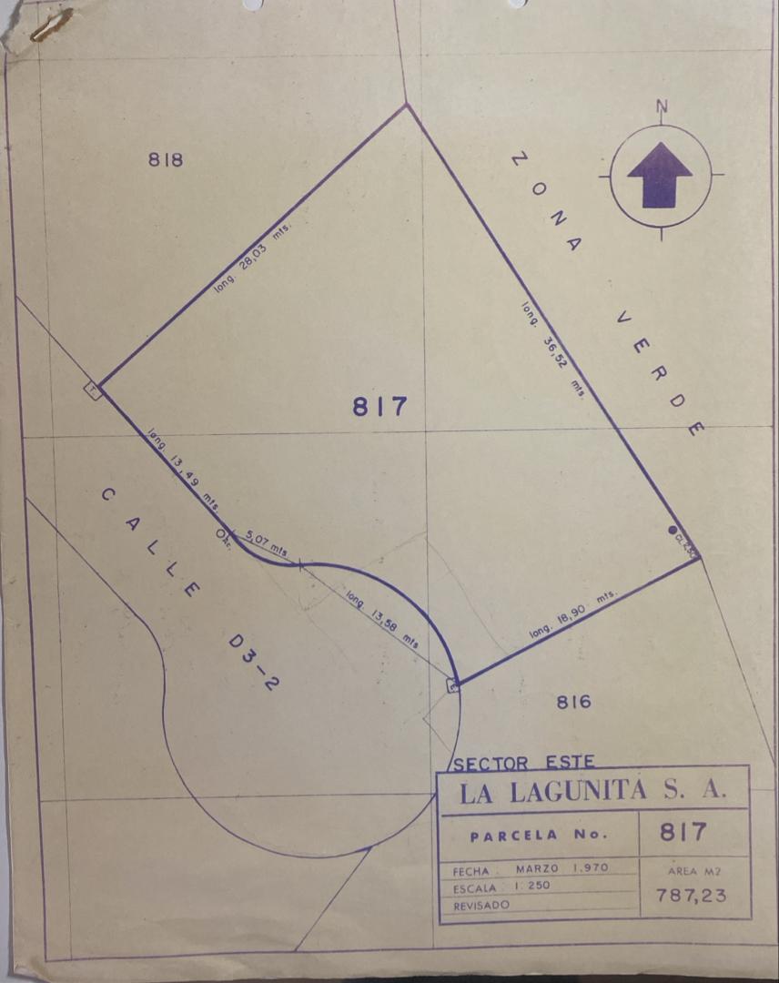 Se vende Terreno 787,23m² La Lagunita 2