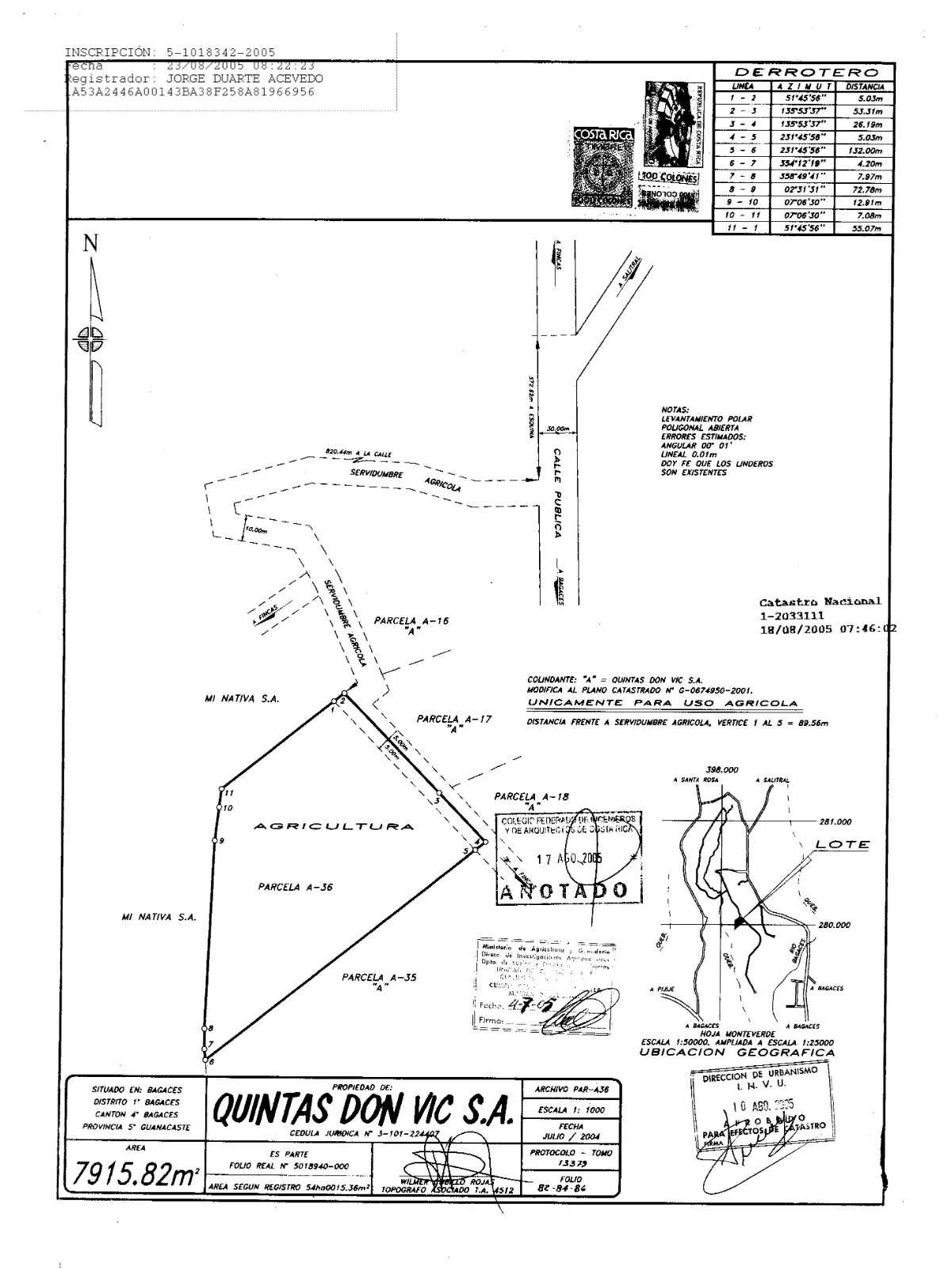 Lote en venta AZ, Quintas Don Miguel, Bagaces, Guanacaste