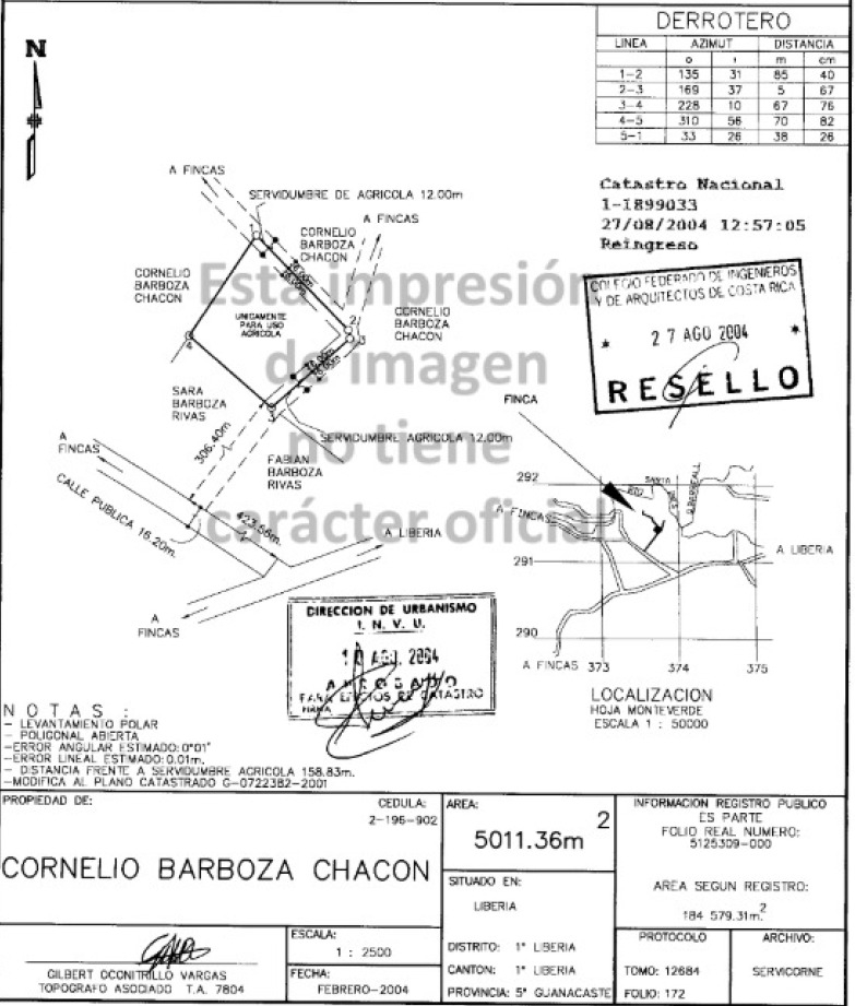 VENDO TERRENO DE 5000 M² - RODEITO | LIBERIA