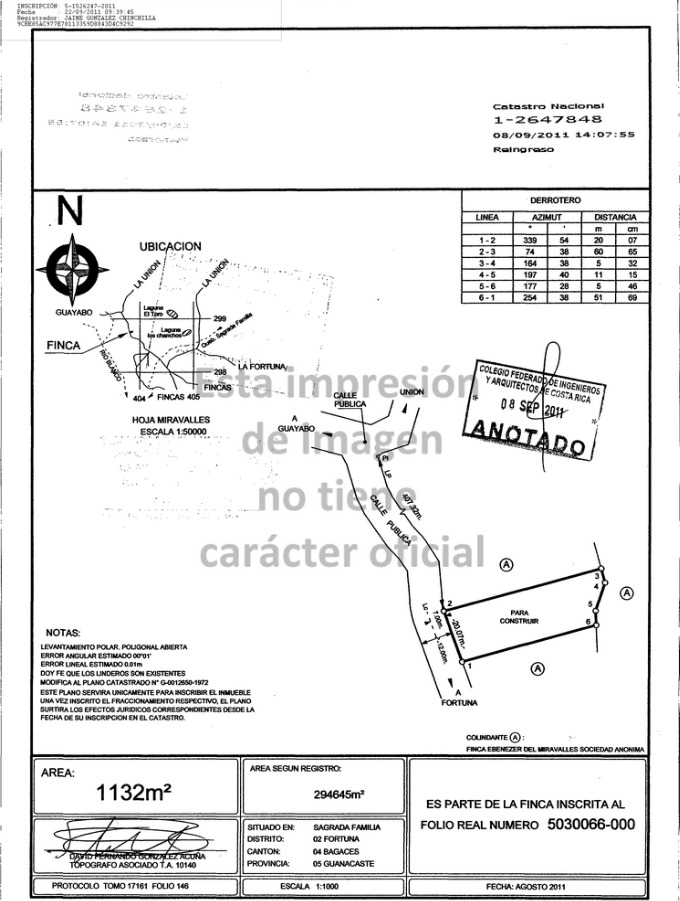 LOTE EN VENTA - FORTUNA | BAGACES