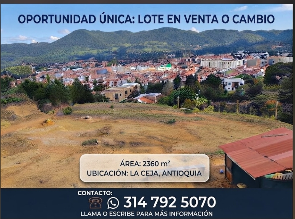 Venta de lote en La Ceja