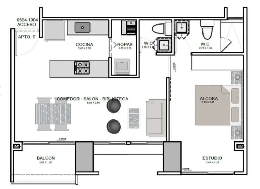 Apartaestudio para estrenar en venta en Las Palmas Medellín