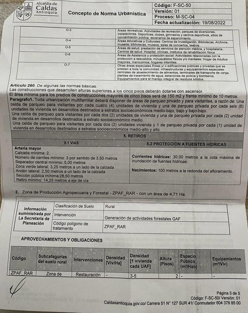 Lote en venta en Caldas