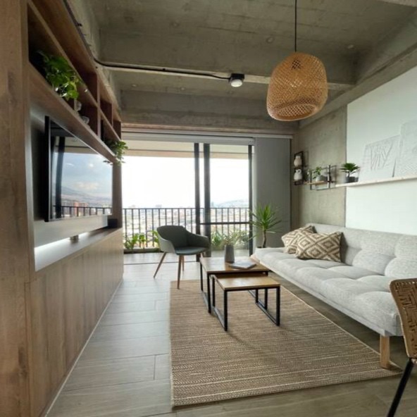 Apartaestudio amoblado para arriendo en Ciudad del Río El Poblado