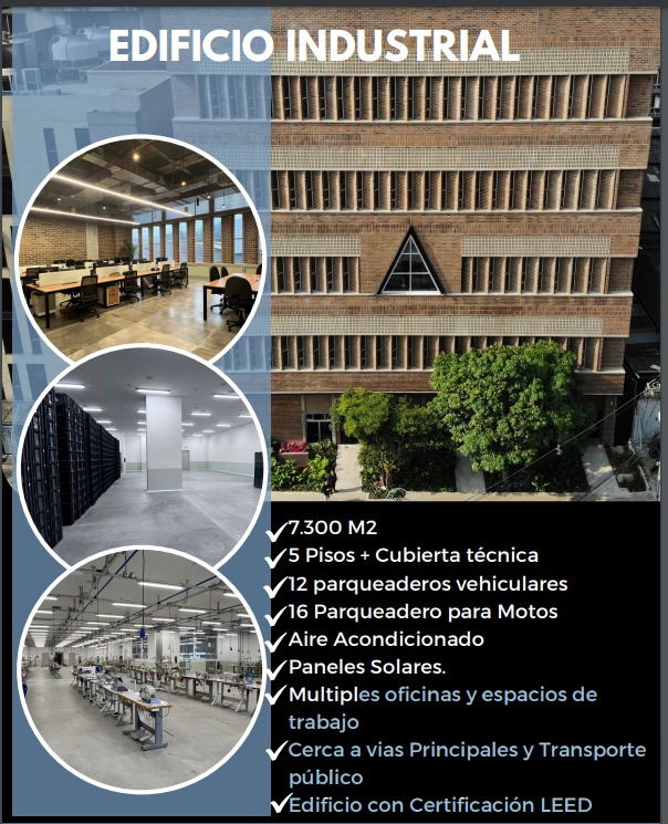 Edificio industrial para venta en sector  la aguacatala   Medellin