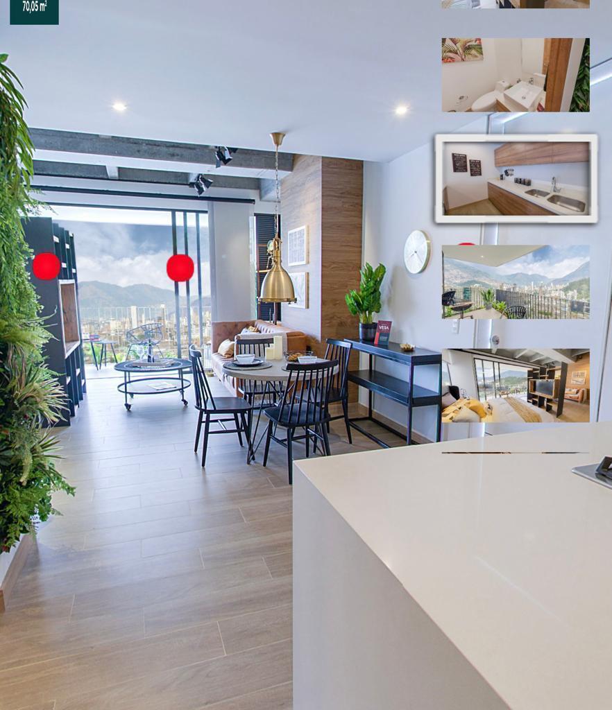 Apartaestudio tipo loft para arriendo en Ciudad del Río El Poblado