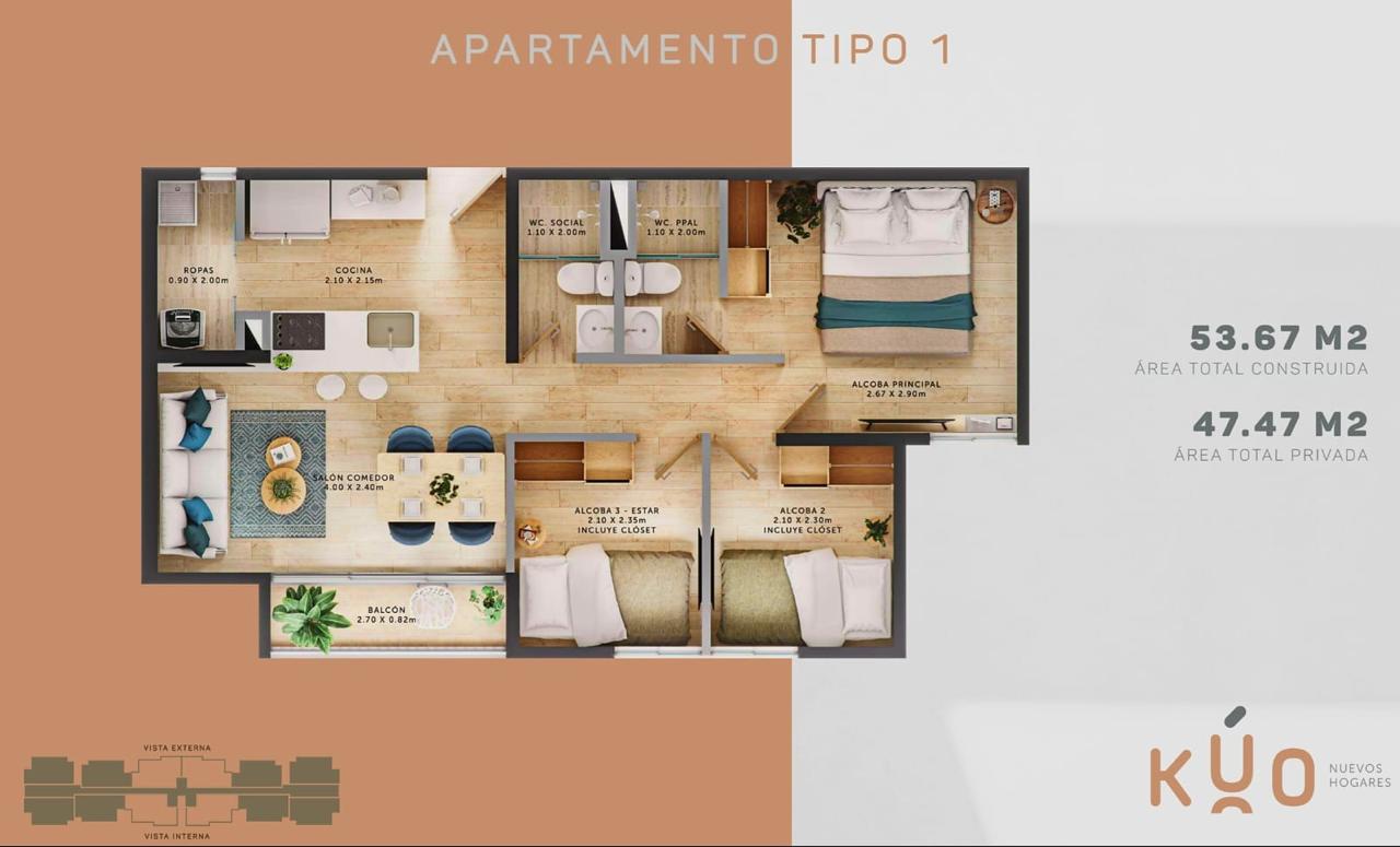 Apartamento en venta sabaneta