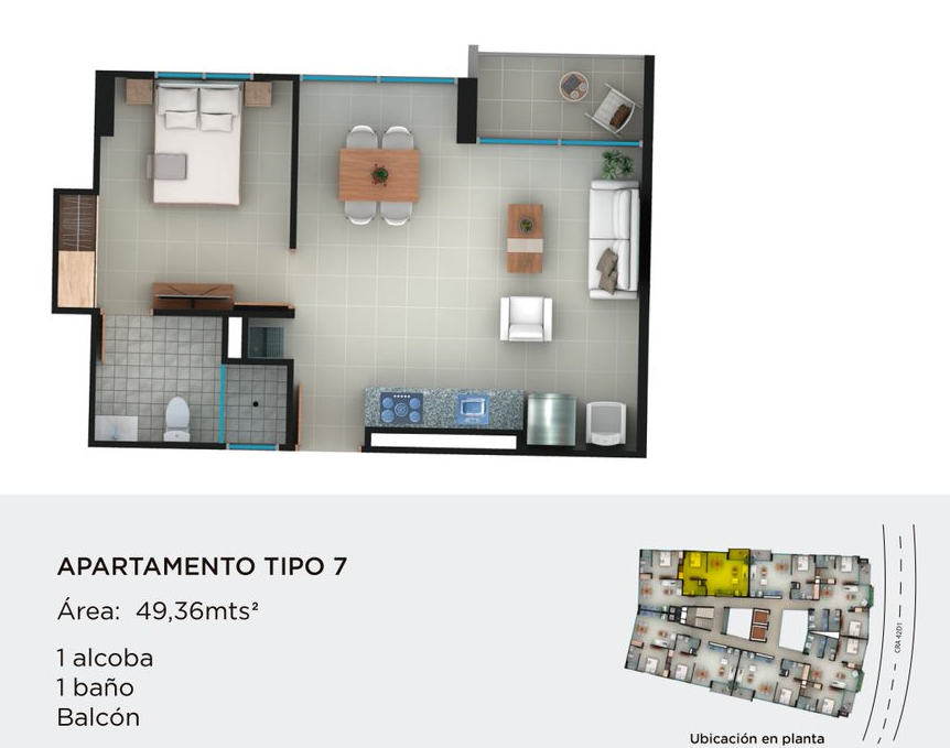Apartaestudio en Arriendo - Ciudad Jardín - Barranquilla
