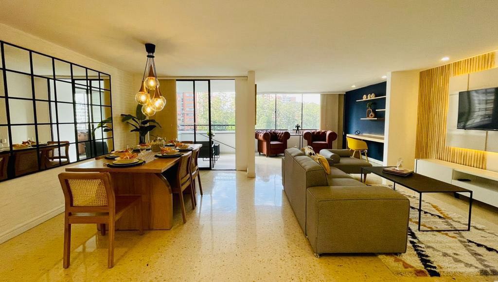 Apartamento amoblado en milla de oro