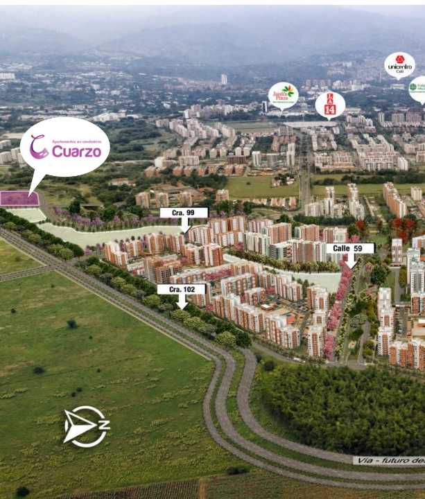 APARTAMENTO EN VENTA CIUDAD MELENDEZ AL SUR DE CALI CR CUARZO