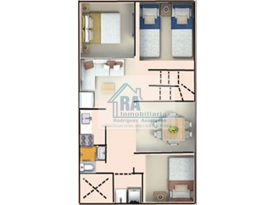Apartamento de 3 alcobas en venta en Sur, Bogotá, 52 m² · foto 9 de 9