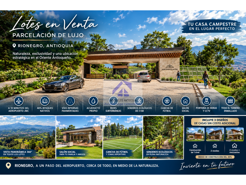 Lote Agro parcelación de lujo oportunidad financiación rionegro