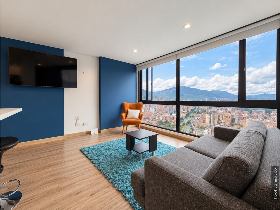 ARRIENDO APTO. AMOBLADO EN CEDRITOS-1 HAB,EXTERIOR Y PISO ALTO