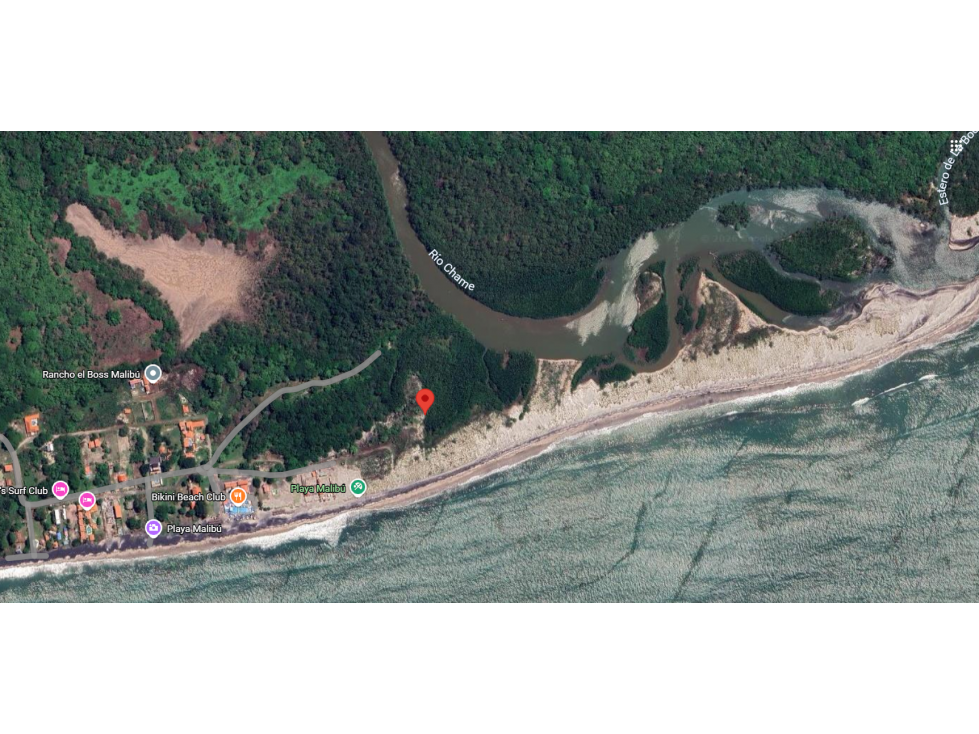 Se Vende Terreno de 90940 M2 en Playa Malibu con 563 ml frente al Mar