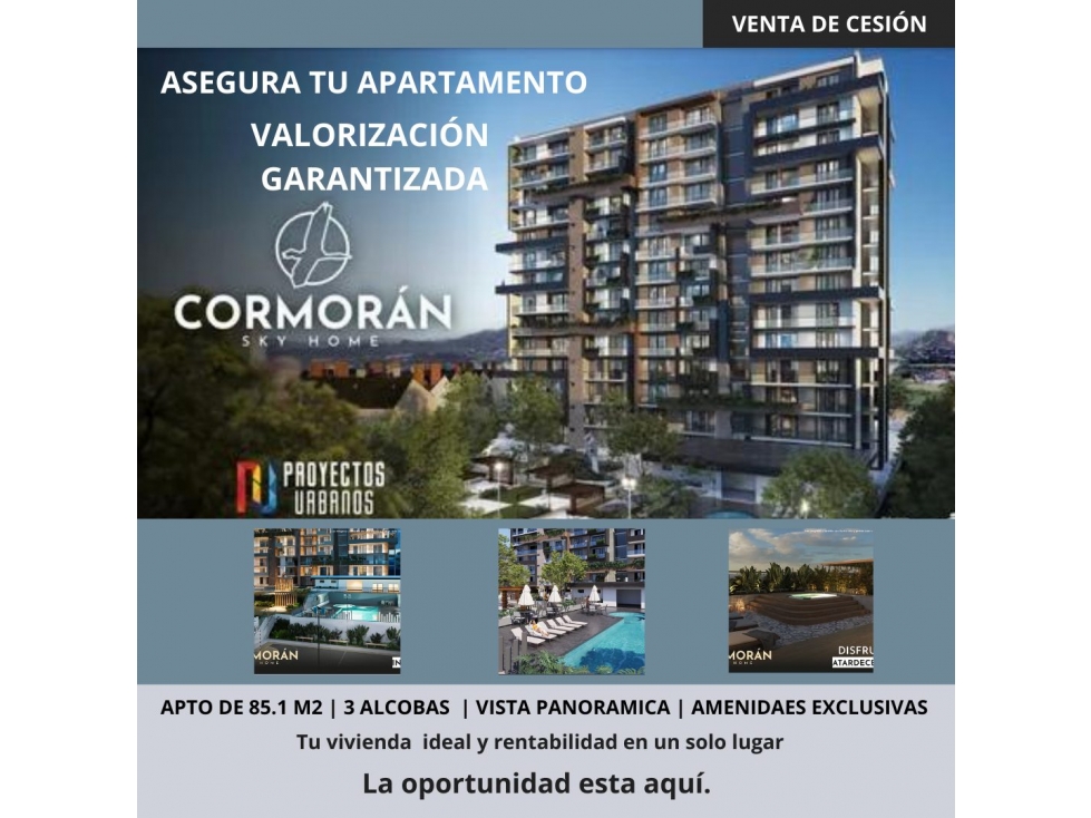 APARTAMENTO EN VENTA, CESIÓN DE DERECHO - PROYECTO CORMORÁN