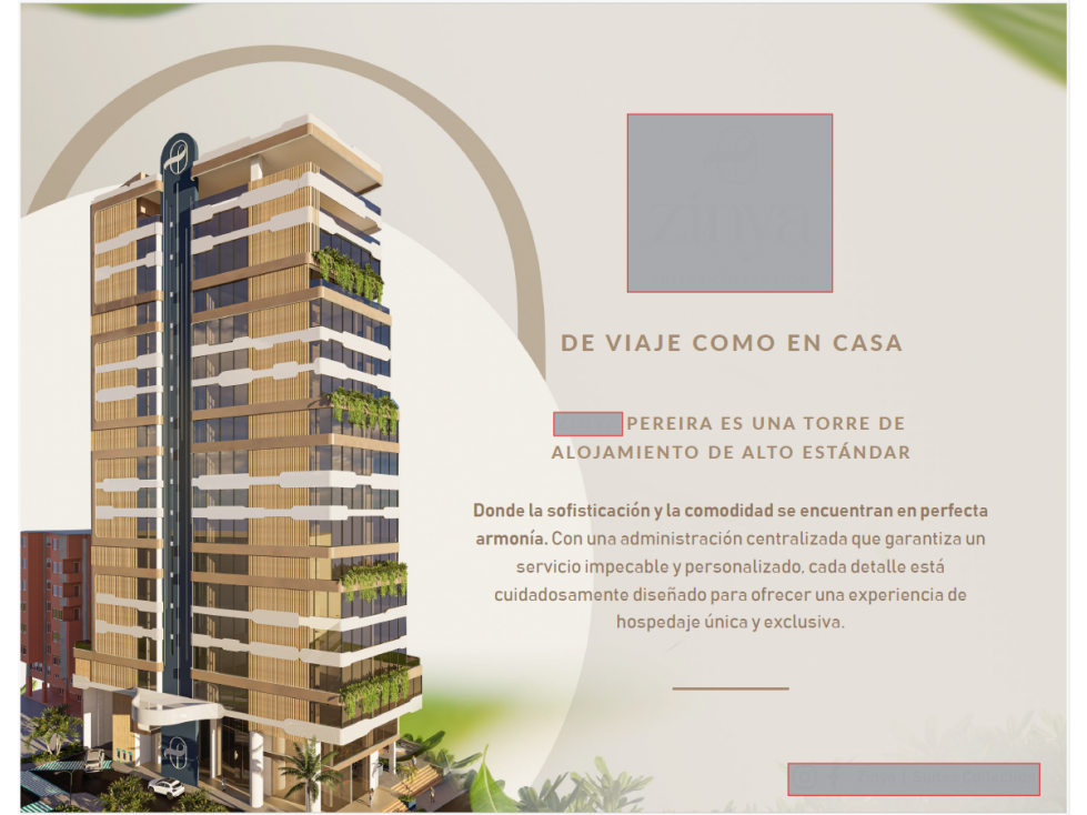 EN VENTA PROYECTO TORRE BOUTIQUE DE HOSPEDAJE PINARES PEREIRA