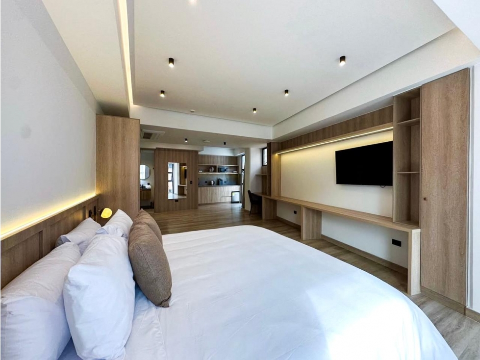 Apartasuite para renta amoblada en Laureles, Conquistadores