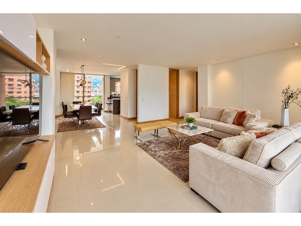 Apartamento para renta amoblada en El Poblado, Milla de oro - piso 13 - 2