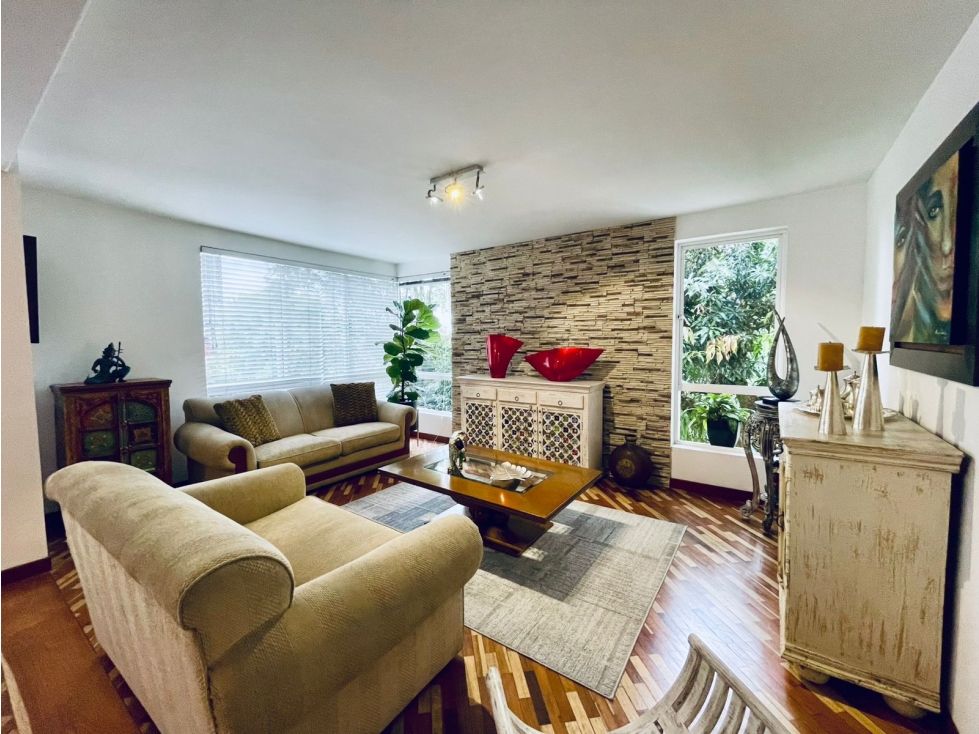 Apartamento para la renta amoblada en la loma del tesoro, piso 1