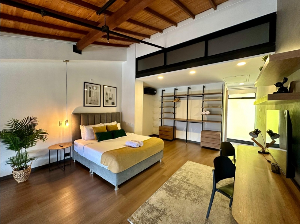 Espectacular apartaestudio dúplex para renta amoblada en Laureles — foto 5