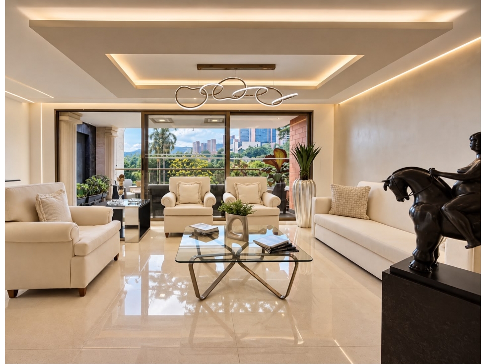 Apartamento para la renta amoblada en El Poblado, loma de Los Gonzalez