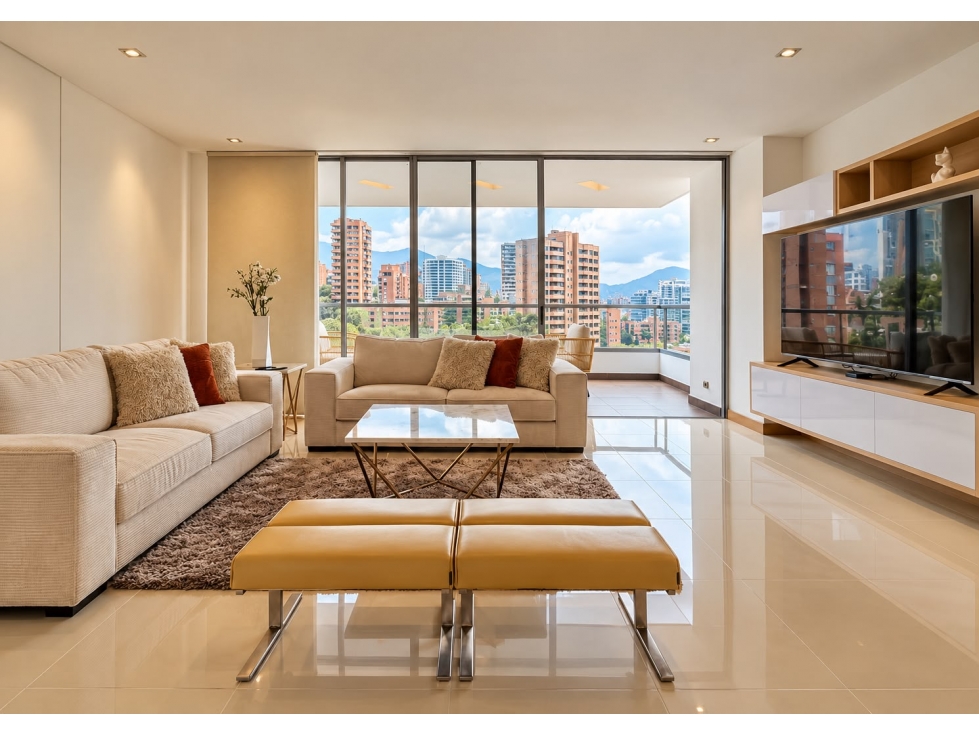 Apartamento para renta amoblada en El Poblado, Milla de oro - piso 13 - 1