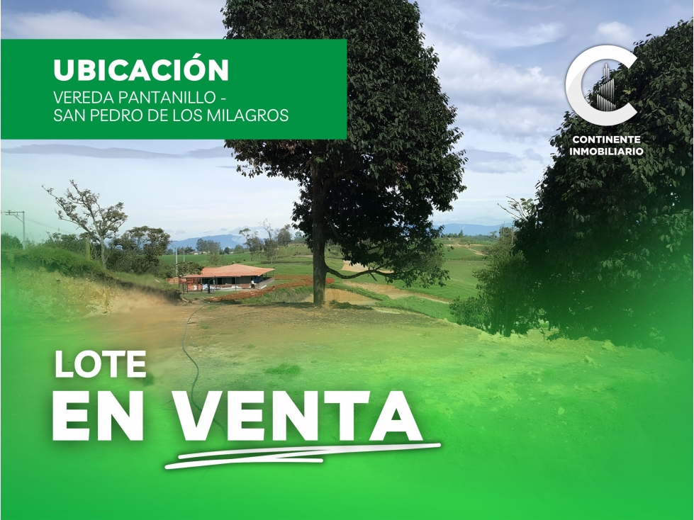 LOTE EN VENTA EN VEREDA PANTANILLO - SAN PEDRO
