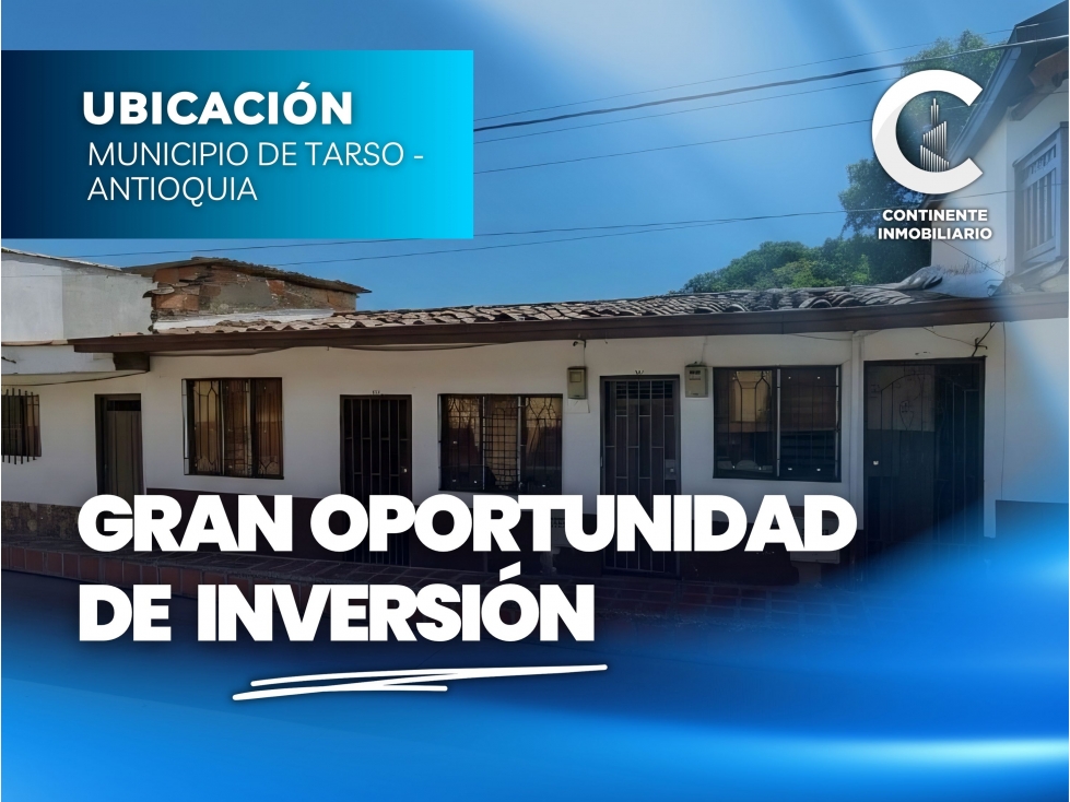 ¡GRAN OPORTUNIDAD DE INVERSIÃN EN TARSO ANTIOQUIA!