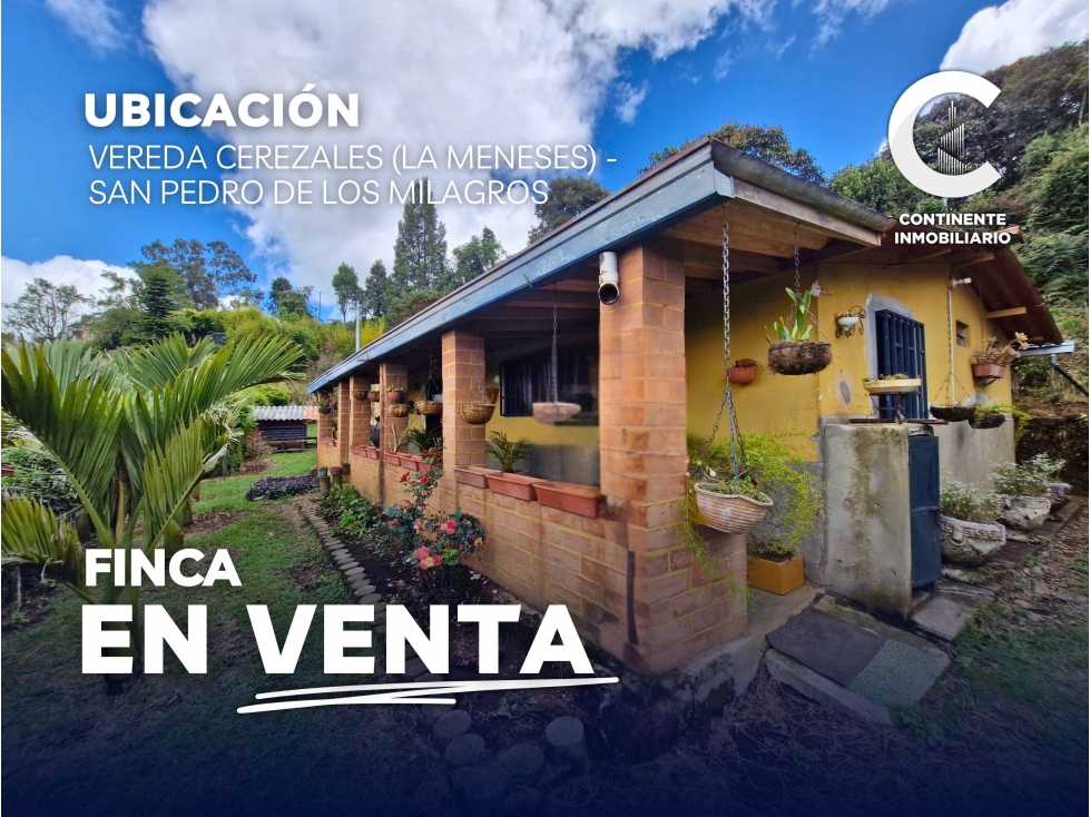 VENTA FINCA EN LA VEREDA CEREZALES - LA MENESES
