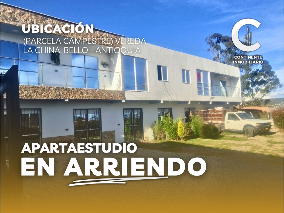 APARTAESTUDIO CAMPESTRE EN ALQUILER - VEREDA LA CHINA