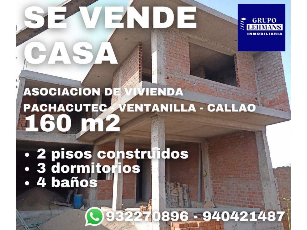 Se vende casa Ventanilla 160 m2 Kawachi Pachacutec - 1