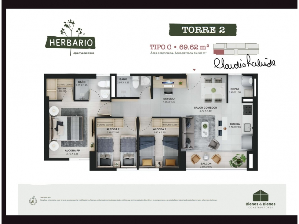 Apartamento en obra gris cerca del parque de Itagui
