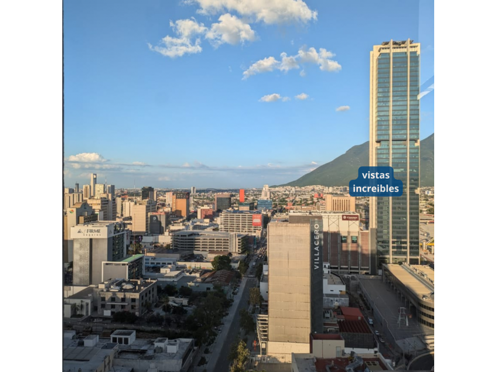 Loft en Renta Monterrey Pabellón M Sin fiador ni Póliza ¡Amenidades!
