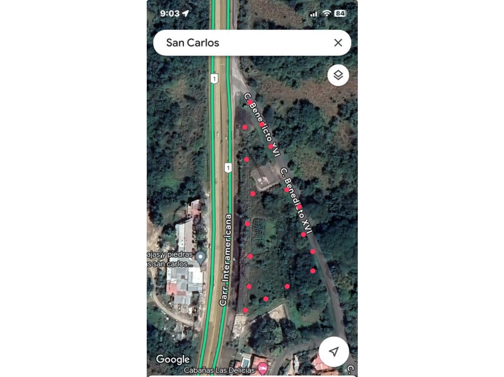 SE VENDE TERRENO EN SAN CARLOS A LA ORILLA DE LA INTERAMERICANA - 1