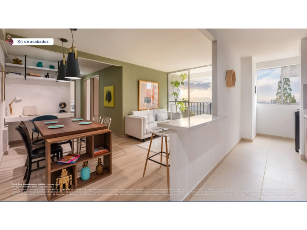 Apartamento en venta Rionegro Ojo de agua en obra gris