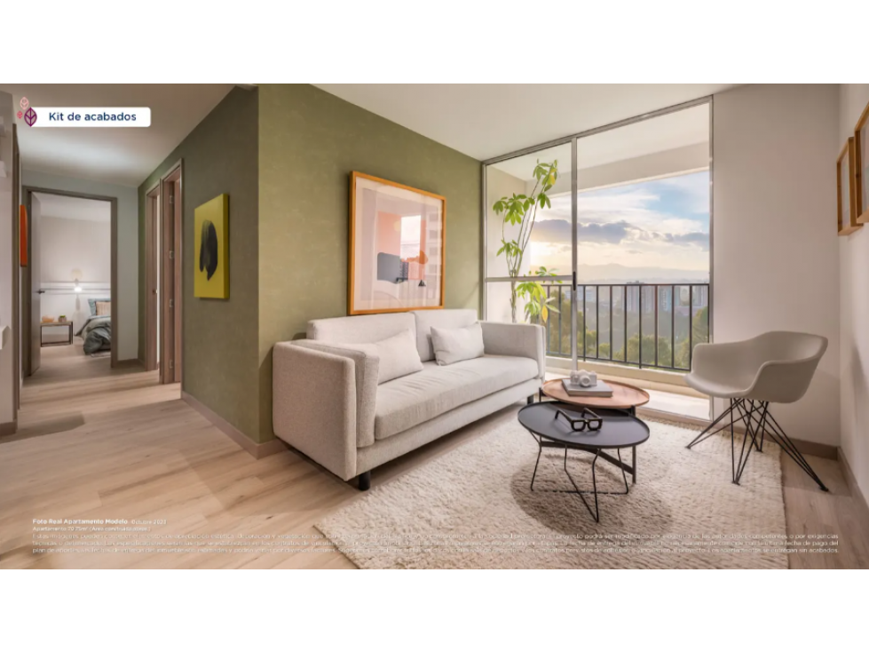 Apartamento en venta Rionegro Ojo de agua en obra gris — foto 2