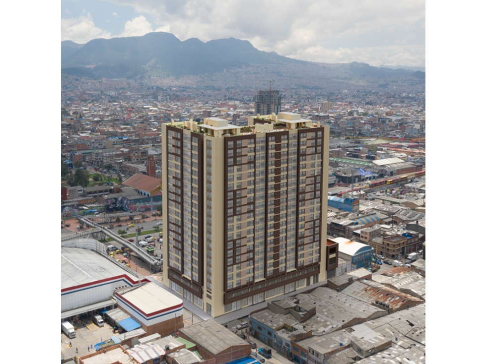 Apartamento Piso 20 Torre Farfala en Ricaurte en Bogotá