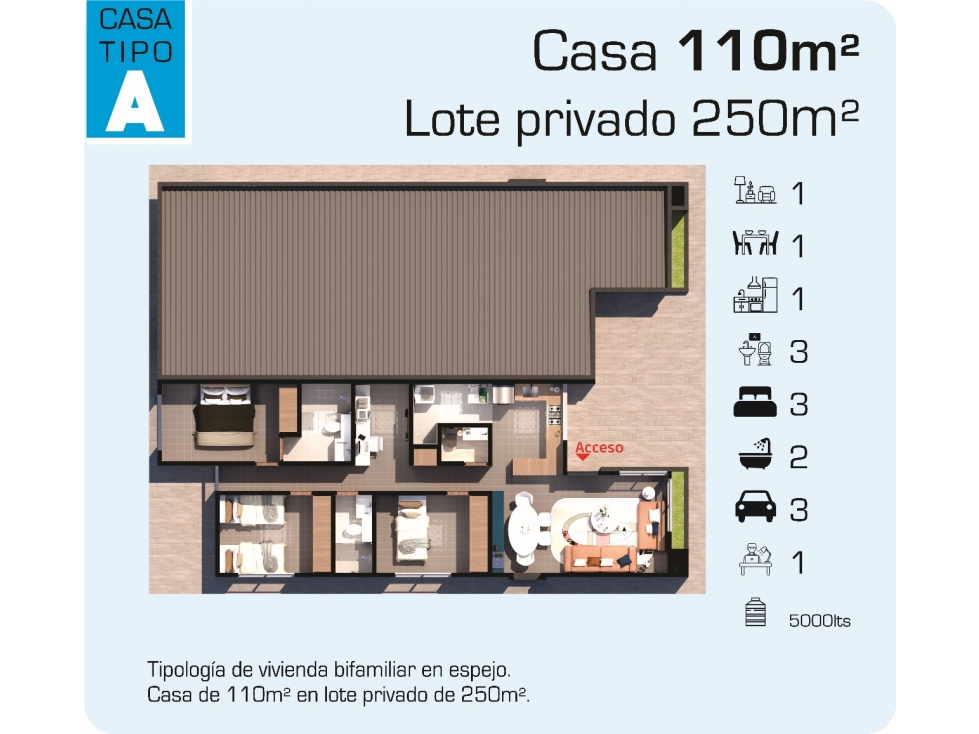 Vendo casa en la mesa en planos - 3