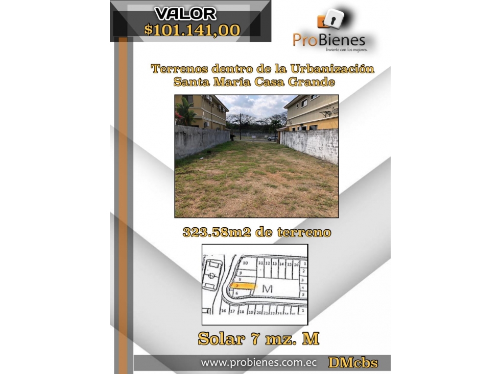 TERRENO DENTRO DE LA URBANIZACION SANTA MARIA CASA GRANDE - 3